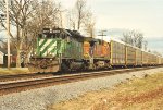 Westbound vehicle train